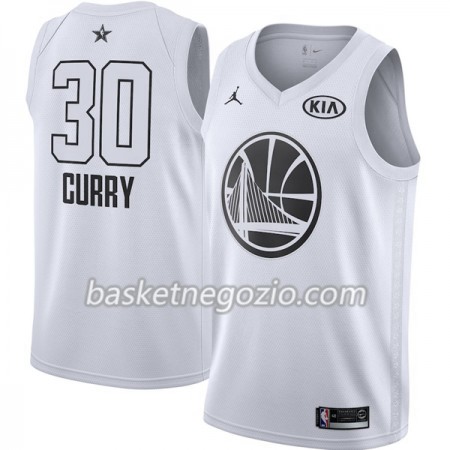 Canotte Uomo Golden State Warriors Stephen Curry 30 2018 All Star Jordan Brand Bianco Swingman